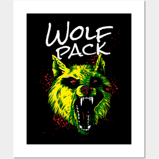 Wolf Pack Furious Werewolf Wild Animal Posters and Art